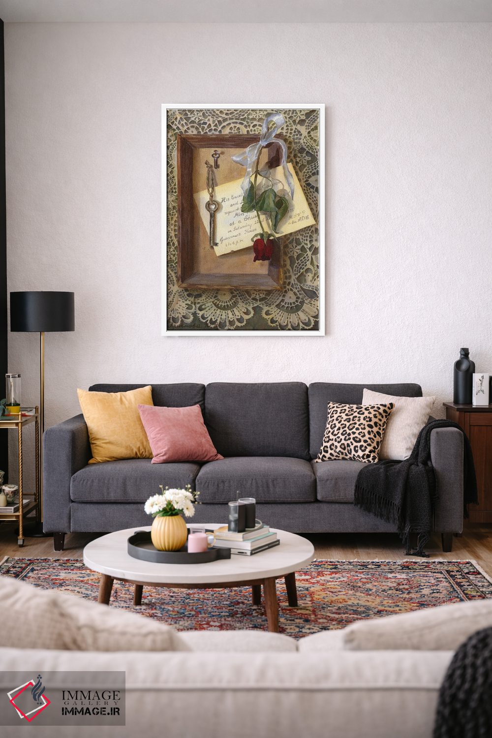 تابلو کلاسیک تردستی طبیعت بی جان روی تور اثر یولیا کراسنوف - D2W