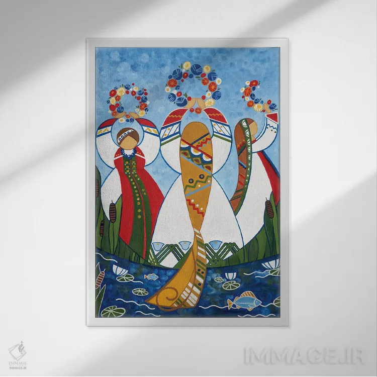 تابلو دکوراتیو ایوان کوپالا اثر یولیا بلاسلا - نمای قابدار سفید