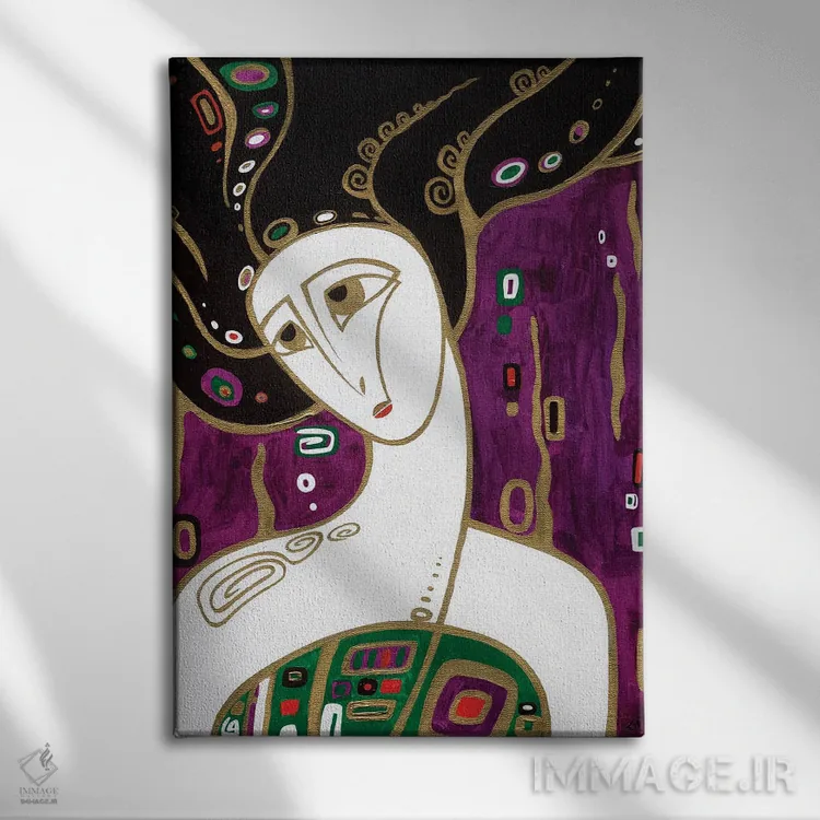 تابلو دکوراتیو پری دریایی اثر یولیا بلاسلا - نمای روبهرو روی دیوار