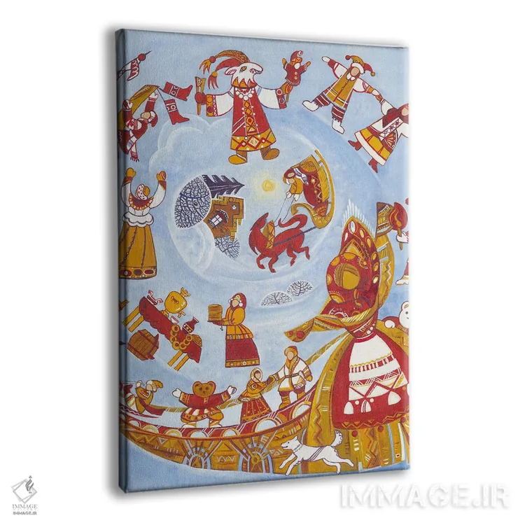 تابلو دکوراتیو Winter Carnival, Folk Art,شرووتاید، کارناوال زمستانی، هنر… اثر یولیا بلاسلا - نمای پرسپکتیو محصول
