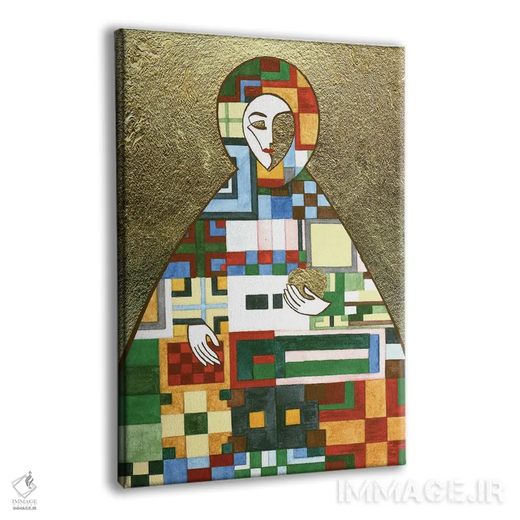 تابلو انتزاعی پالتوی خز ساخته ایو سالومون اثر یولیا بلاسلا - نمای پرسپکتیو محصول