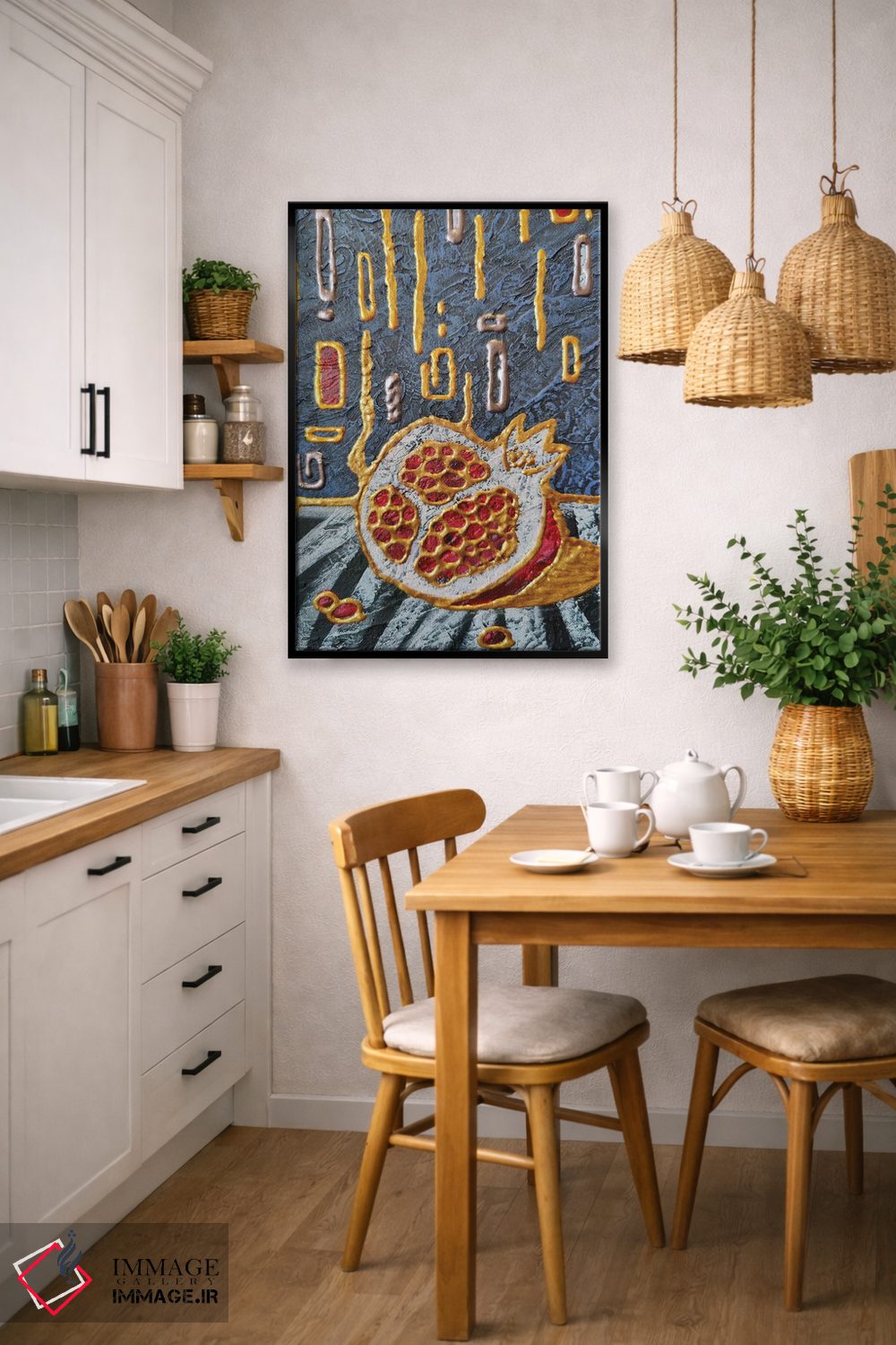 تابلو دکوراتیو Stilllife,نارنجک، طبیعت بی جان اثر یولیا بلاسلا - D5B