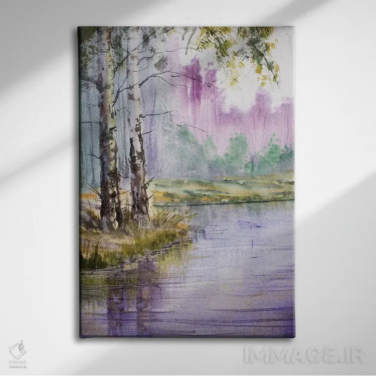 تابلو دکوراتیو رنگ های پاییز اثر یولیا شاستر - نمای روبهرو روی دیوار