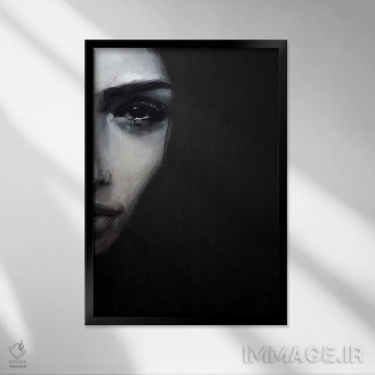 تابلو دکوراتیو انعکاس II اثر یورا آشی - نمای قابدار مشکی