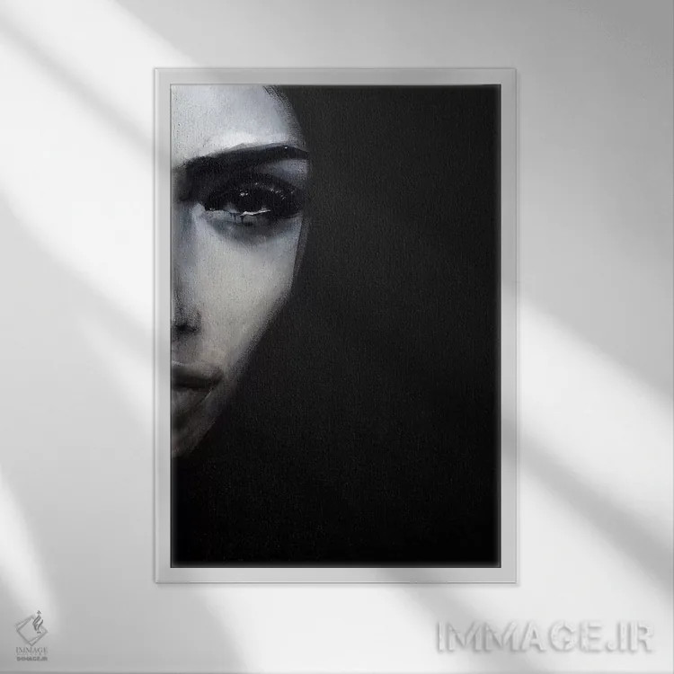 تابلو دکوراتیو انعکاس II اثر یورا آشی - نمای قابدار سفید