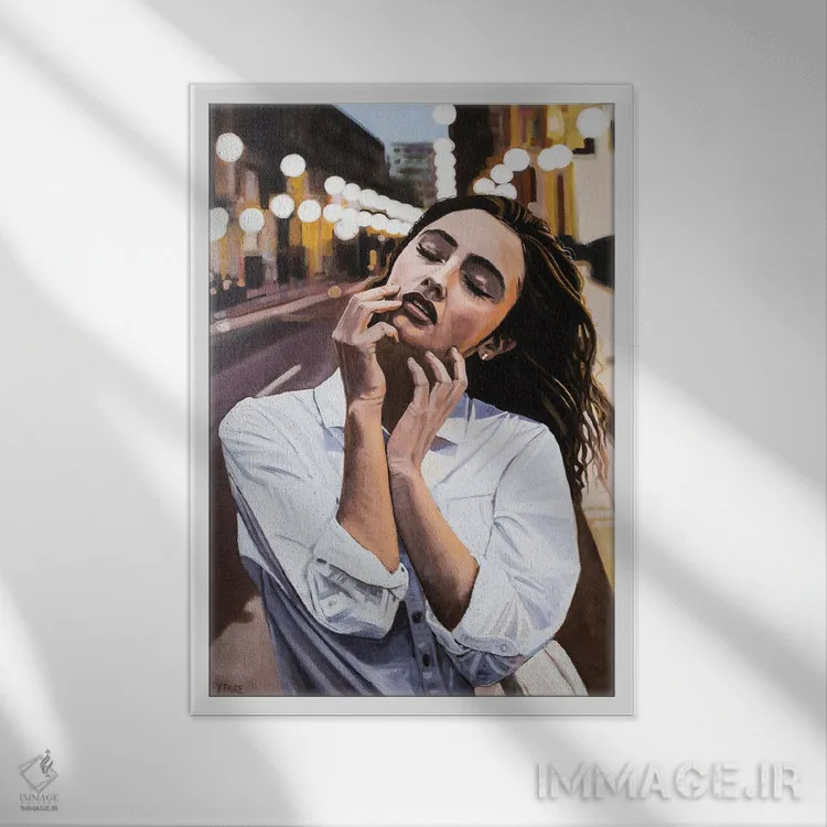 تابلو دکوراتیو شب به من تعلق خواهد داشت اثر ایوان فاوره - نمای قابدار سفید
