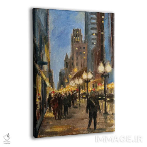 تابلو دکوراتیو خیابان میشیگان اثر یانگزی شو - نمای پرسپکتیو محصول