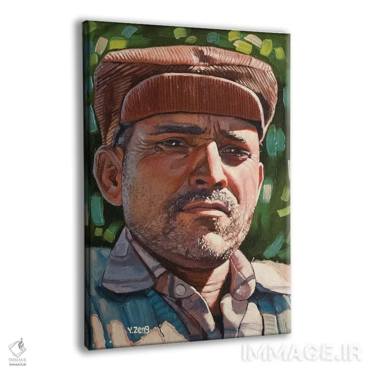 تابلو دکوراتیو پرتره مردان اثر یوئه زنگ - نمای پرسپکتیو محصول