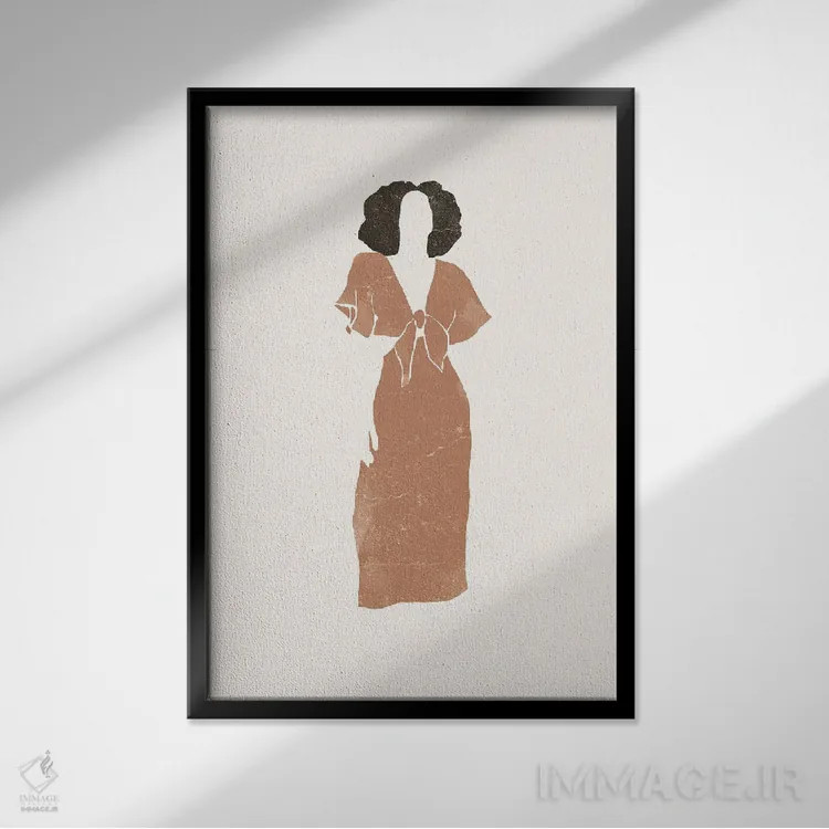 تابلو مینیمال تابستان سی ینا شماره سه اثر یویو پونت - نمای قابدار مشکی