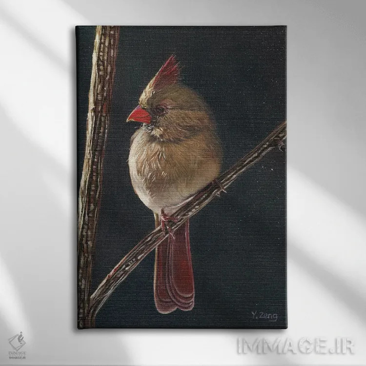 تابلو دکوراتیو کارباورال ماده اثر یوئه زنگ - نمای روبهرو روی دیوار