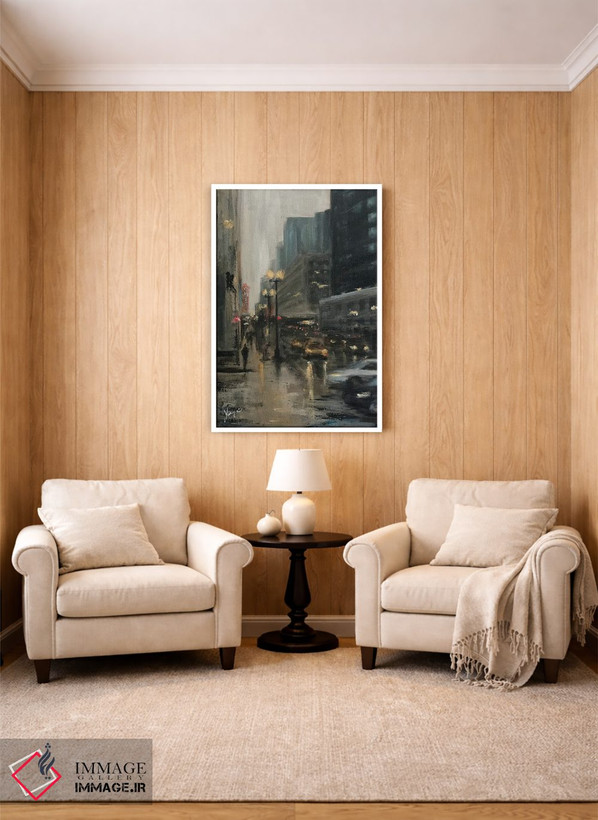 تابلو دکوراتیو خیابان استیت هنگام غروب اثر یانگزی شو - D3W