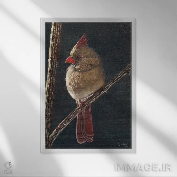 تابلو دکوراتیو کارباورال ماده اثر یوئه زنگ - نمای قابدار سفید