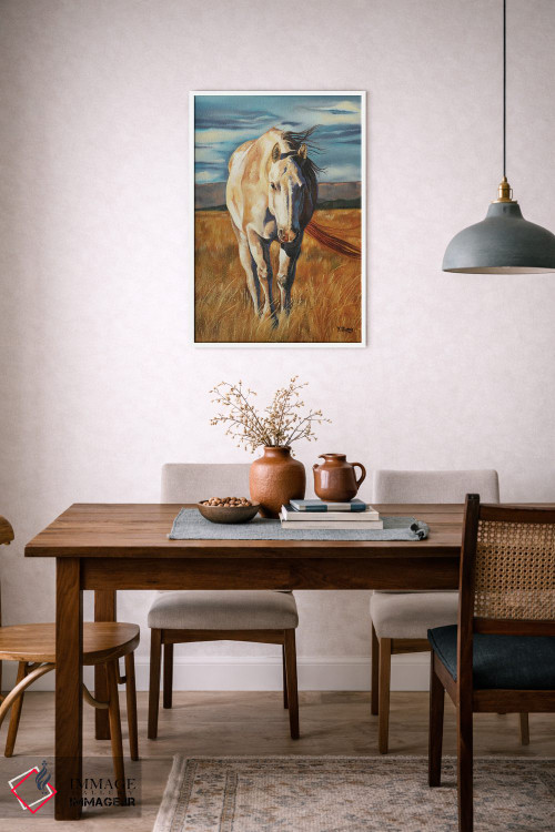 تابلو مدرن بازگشت اسب به خانه اثر یوئه زنگ - D6W