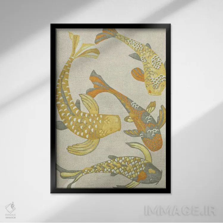تابلو دکوراتیو کوی طلایی ۱ اثر چریکلیا زاریس - نمای قابدار مشکی