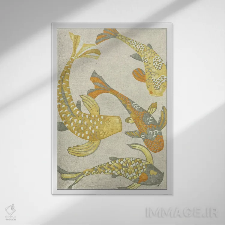 تابلو دکوراتیو کوی طلایی ۱ اثر چریکلیا زاریس - نمای قابدار سفید