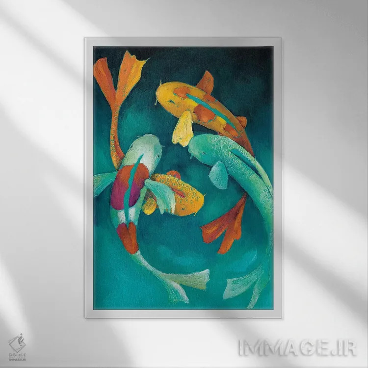 تابلو دکوراتیو کوی تزئینی II اثر چریکلیا زاریس - نمای قابدار سفید