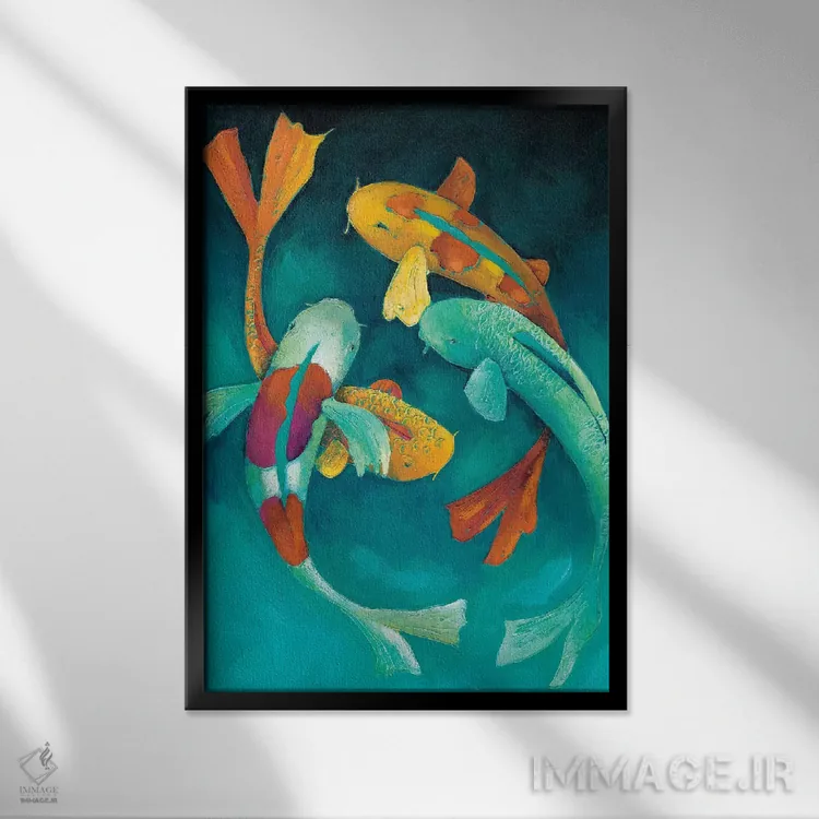 تابلو دکوراتیو کوی تزئینی II اثر چریکلیا زاریس - نمای قابدار مشکی