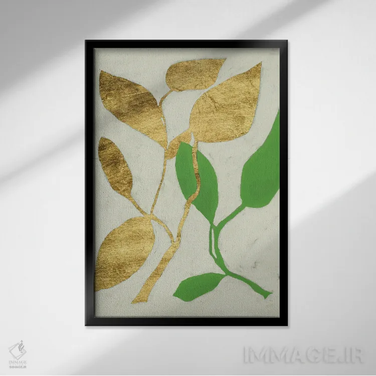 تابلو مدرن طلاکاری استوایی VI اثر چریکلیا زاریس - نمای قابدار مشکی