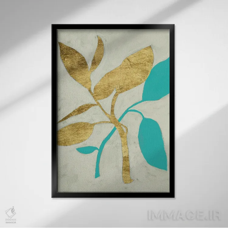 تابلو مدرن طلاکاری استوایی III اثر چریکلیا زاریس - نمای قابدار مشکی