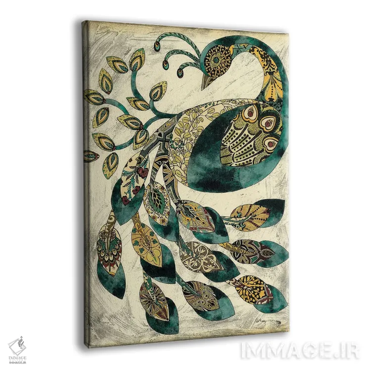 تابلو دکوراتیو طاووس سلطنتی II اثر چریکلیا زاریس - نمای پرسپکتیو محصول