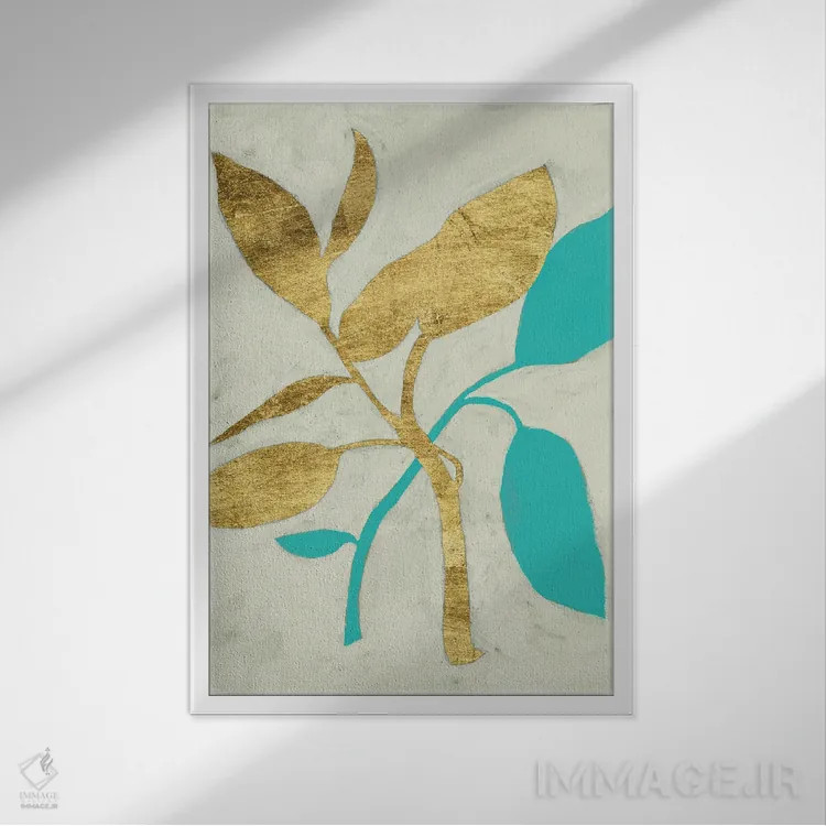 تابلو مدرن طلاکاری استوایی III اثر چریکلیا زاریس - نمای قابدار سفید
