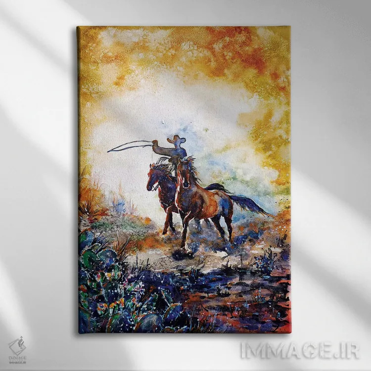 تابلو دکوراتیو طناب اندازی اثر زایرا ژائوبایوا - نمای روبهرو روی دیوار