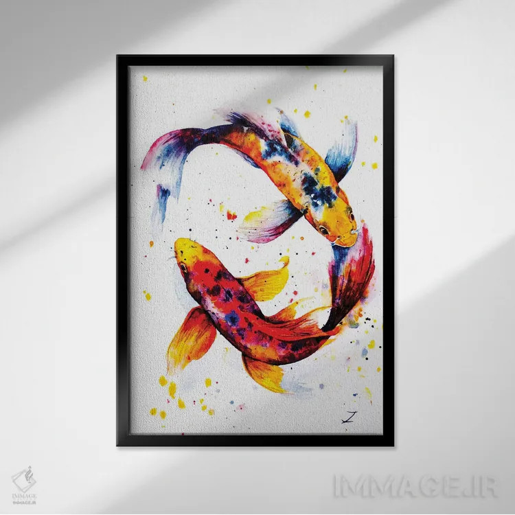 تابلو دکوراتیو هارمونی اثر زایرا ژائوبایوا - نمای قابدار مشکی