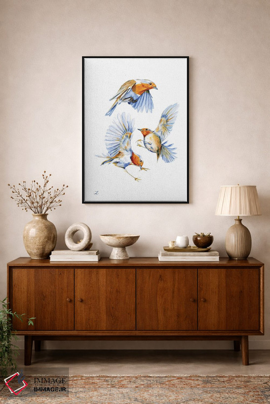تابلو دکوراتیو سه سینه سرخ اثر زایرا ژائوبایوا - D2B