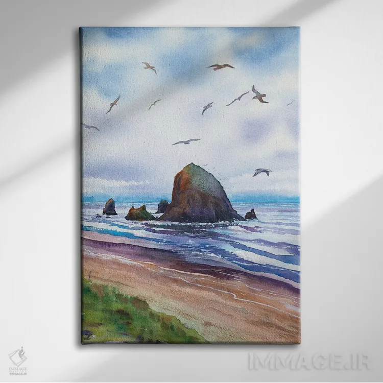 تابلو دکوراتیو Cannon Beach Oregon Coast,صخره های های استک، ساحل کنن… اثر زایرا ژائوبایوا - نمای روبهرو روی دیوار