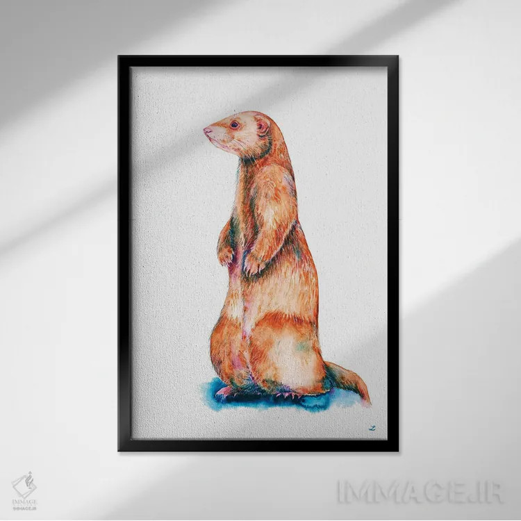 تابلو دکوراتیو فرت دارچینی اثر زایرا ژائوبایوا - نمای قابدار مشکی