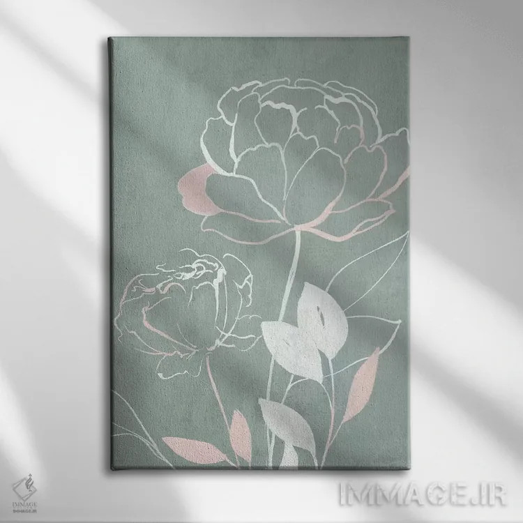 تابلو انتزاعی سرزمین گل رز II اثر ایزابل زد - نمای روبهرو روی دیوار