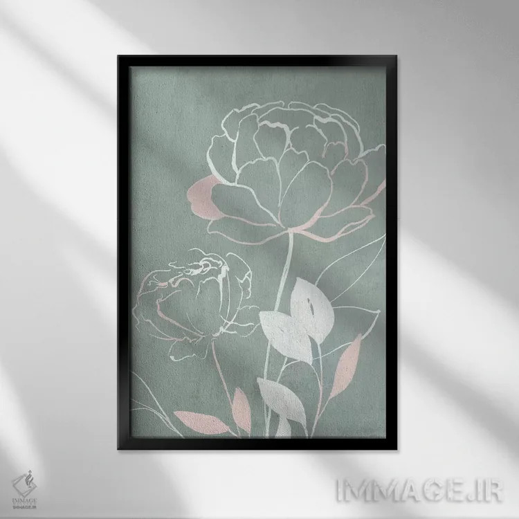 تابلو انتزاعی سرزمین گل رز II اثر ایزابل زد - نمای قابدار مشکی