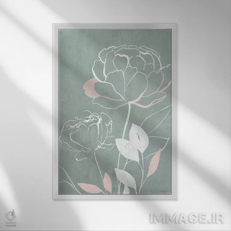 تابلو انتزاعی سرزمین گل رز II اثر ایزابل زد - نمای قابدار سفید