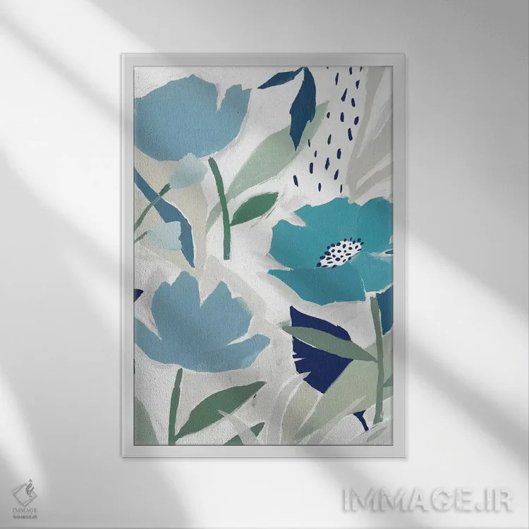 تابلو انتزاعی آواز باد I اثر ایزابل زد - نمای قابدار سفید