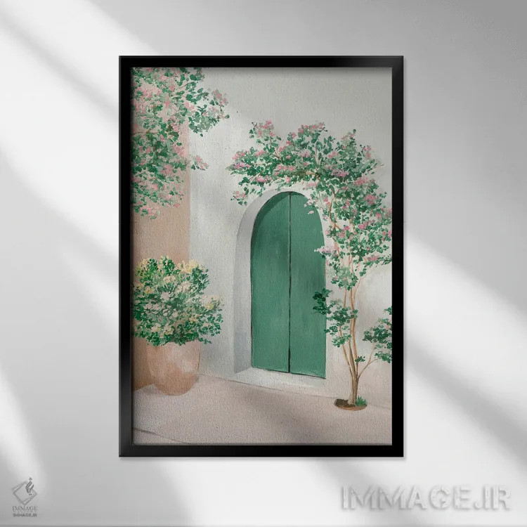 تابلو دکوراتیو گل ها برای خوش آمدگویی به خانه II اثر ایزابل زد - نمای قابدار مشکی