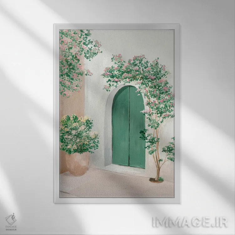 تابلو دکوراتیو گل ها برای خوش آمدگویی به خانه II اثر ایزابل زد - نمای قابدار سفید