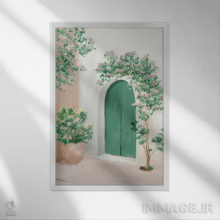 تابلو دکوراتیو گل ها برای خوش آمدگویی به خانه II اثر ایزابل زد - نمای قابدار سفید