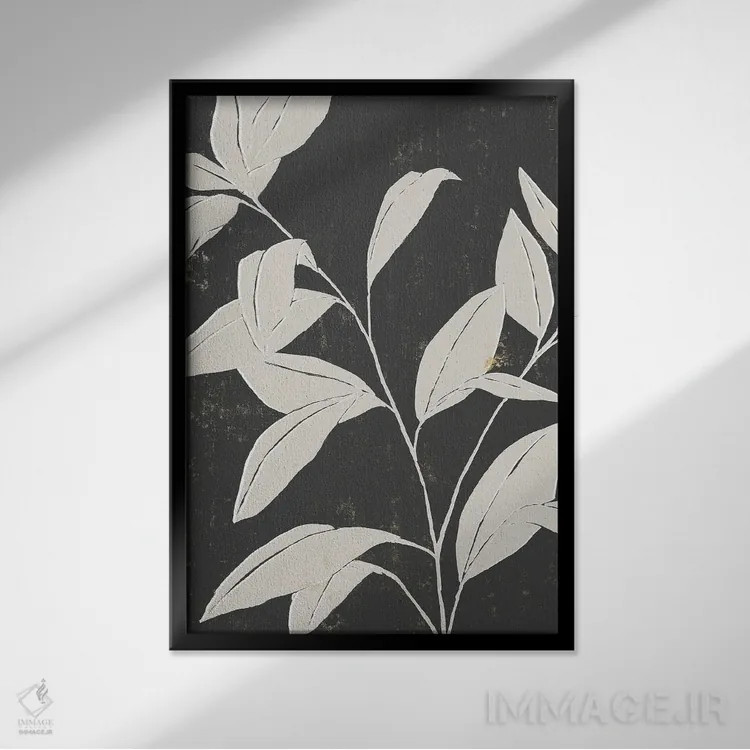 تابلو مینیمال برش های تیره II اثر ایزابل زد - نمای قابدار مشکی