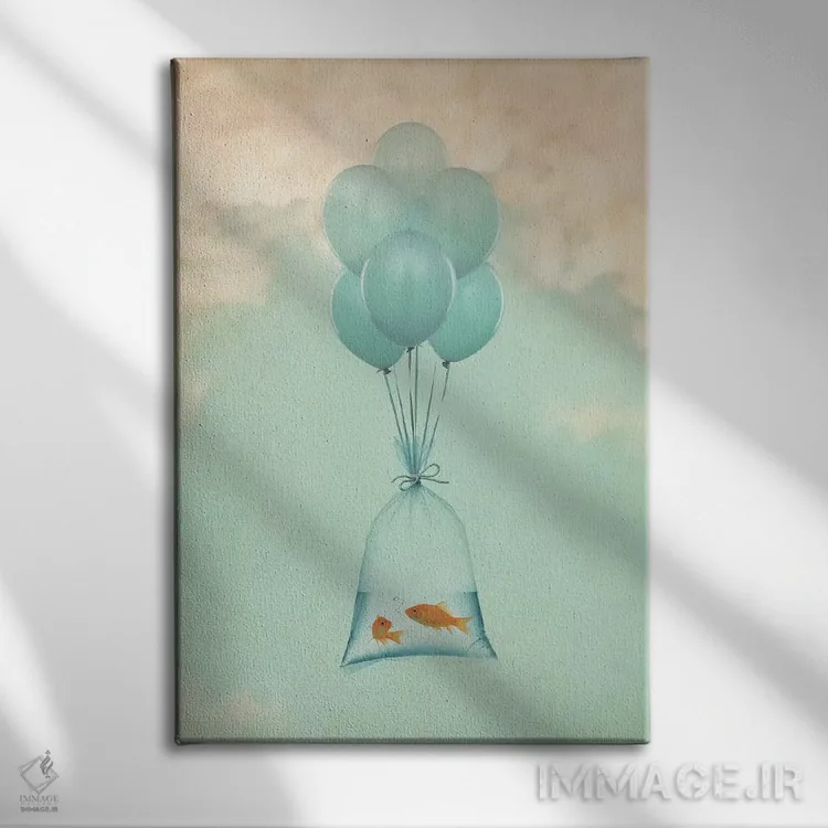 تابلو دکوراتیو پرواز به سوی آزادی یک اثر وین زپ - نمای روبهرو روی دیوار