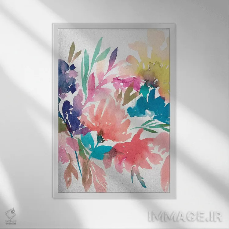 تابلو دکوراتیو دسته گل تازه I اثر ایزابل زد - نمای قابدار سفید