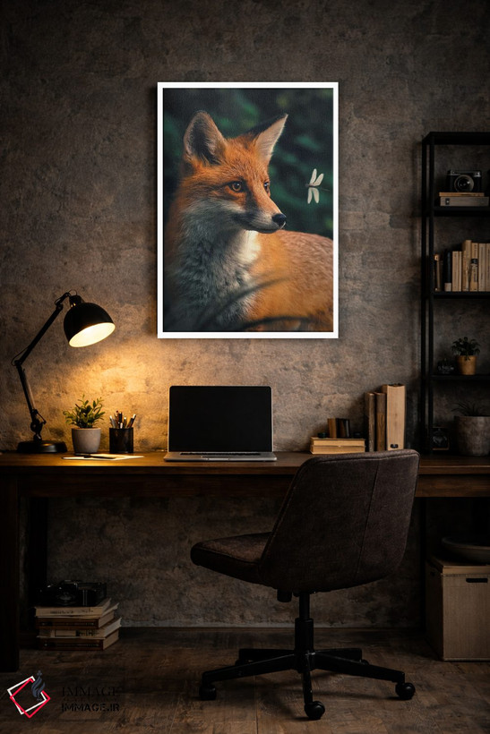 تابلو دکوراتیو روباه و سنجاقک اثر زنیا گامر - D6W