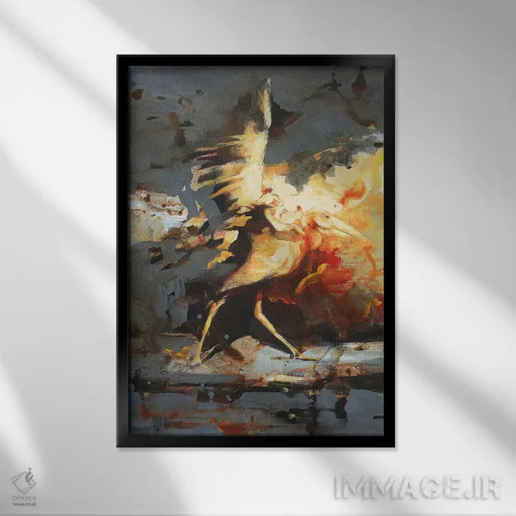تابلو دکوراتیو تکامل معاون اثر زیل هوک - نمای قابدار مشکی