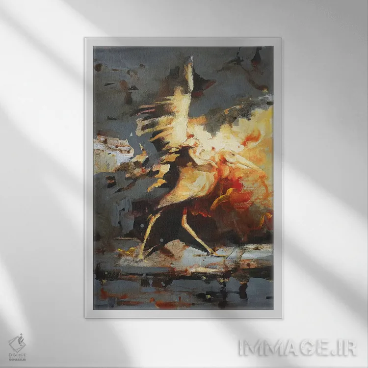 تابلو دکوراتیو تکامل معاون اثر زیل هوک - نمای قابدار سفید