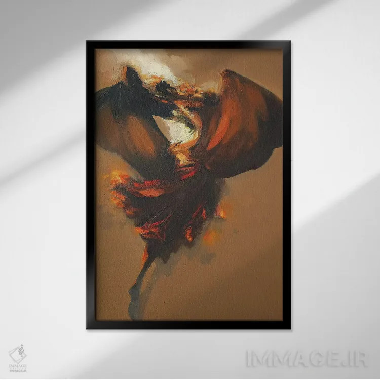 تابلو دکوراتیو ترپسیکوره III اثر زیل هوک - نمای قابدار مشکی