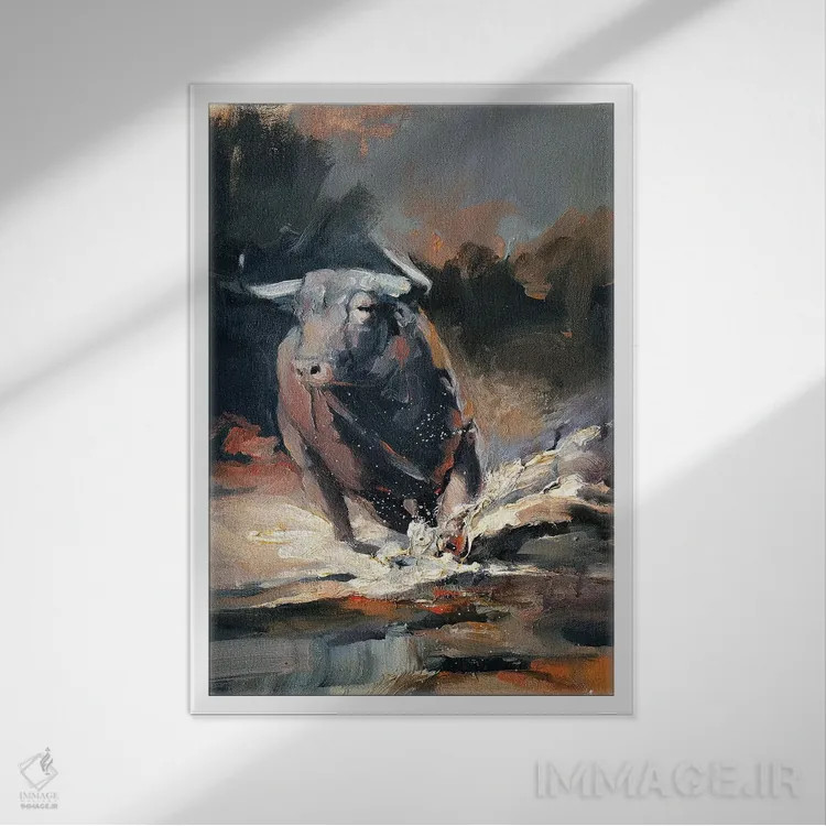 تابلو دکوراتیو توفان IV اثر زیل هوک - نمای قابدار سفید