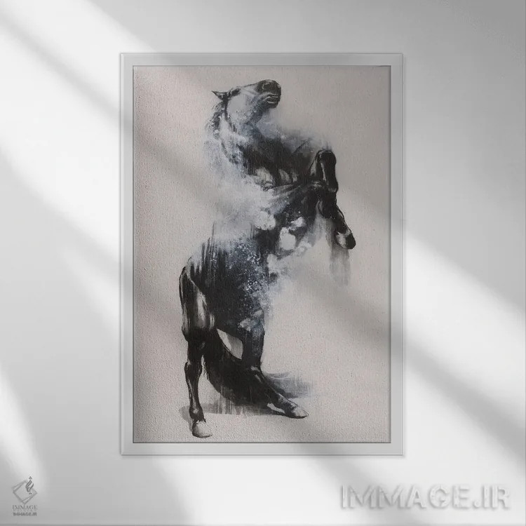 تابلو دکوراتیو نقطه اتکا VIII اثر زیل هوک - نمای قابدار سفید