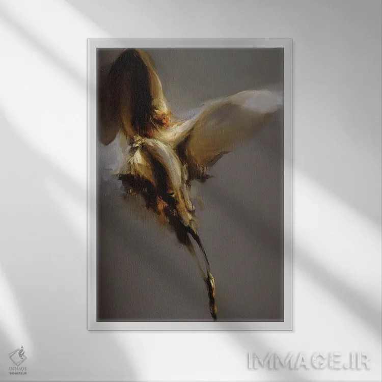 تابلو دکوراتیو پروانه III اثر زیل هوک - نمای قابدار سفید
