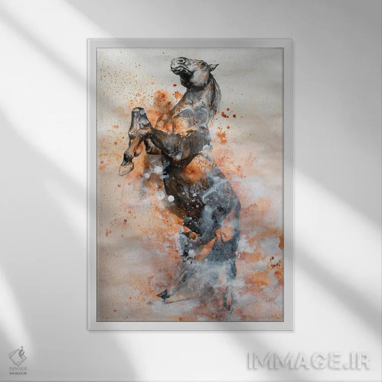 تابلو دکوراتیو نقطه اتکا IX اثر زیل هوک - نمای قابدار سفید