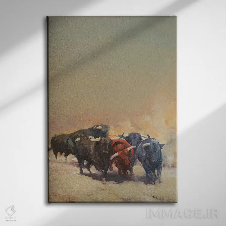 تابلو دکوراتیو فرار دسته جمعی اثر زیل هوک - نمای روبهرو روی دیوار