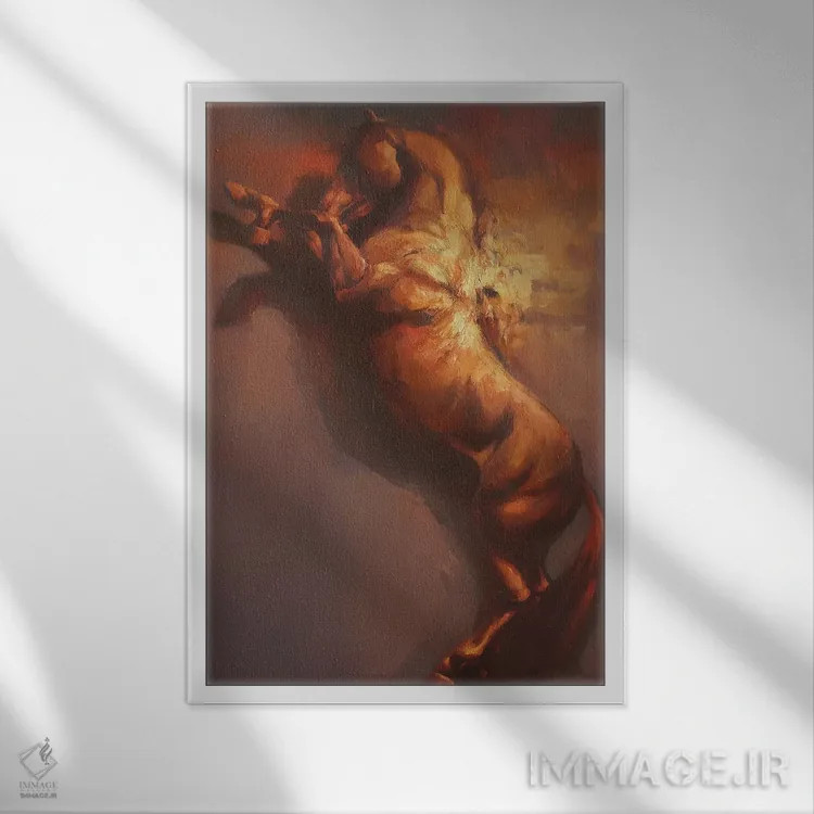 تابلو دکوراتیو نقطه اتکا ۳ اثر زیل هوک - نمای قابدار سفید